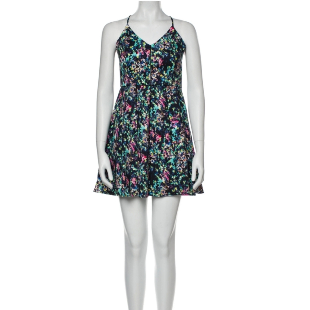Parker floral Print Racer Back Pleated Dress